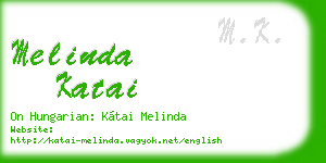 melinda katai business card